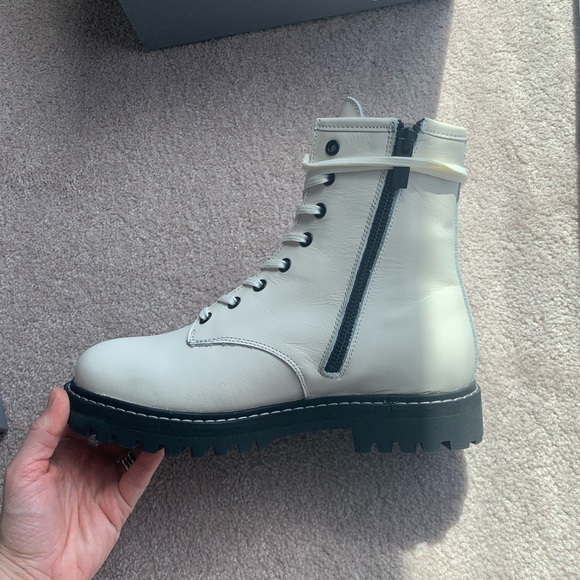 NWT Thursday Boot Company White Combat Boots - Picture 2 of 10
